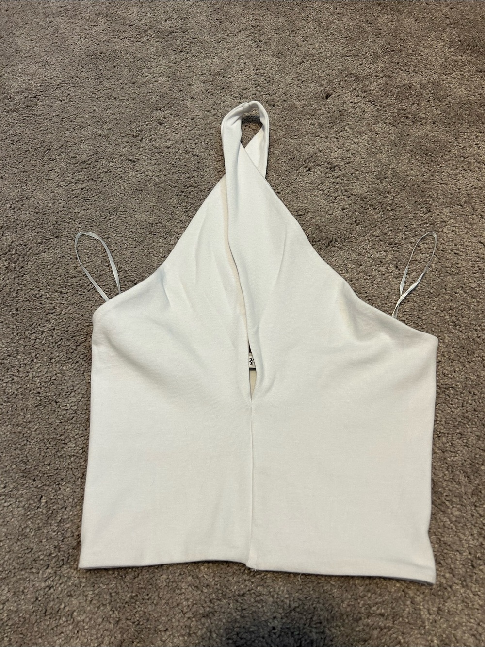 NWOT White Halter Neck Tank Top